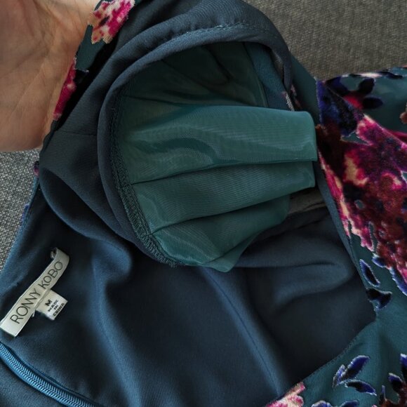 Ronny Kobo Collection Floral Velvet Burnout Bodysuit - Picture 8 of 12